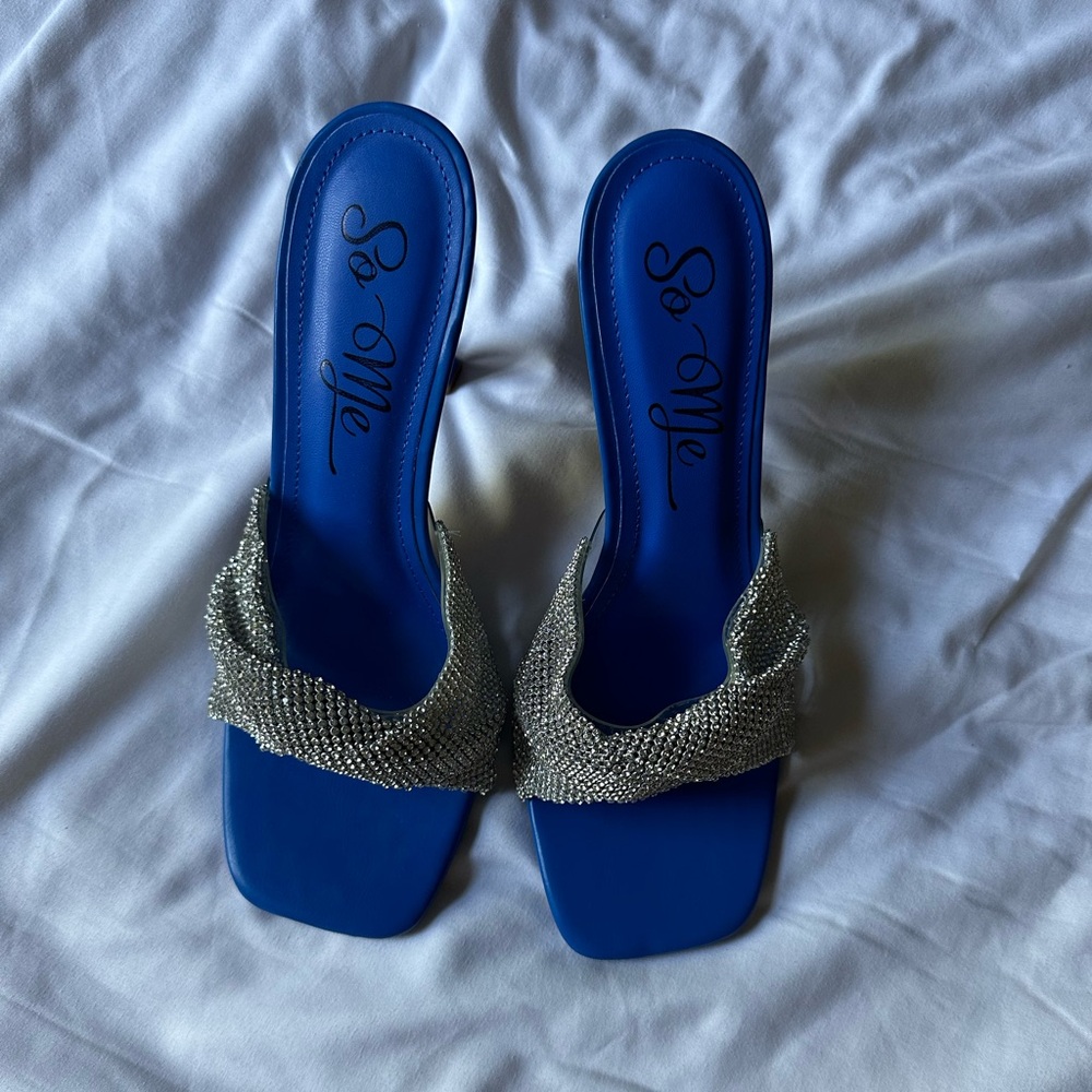 Royal Blue Diamond Heels